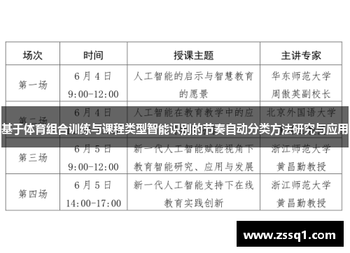 基于体育组合训练与课程类型智能识别的节奏自动分类方法研究与应用